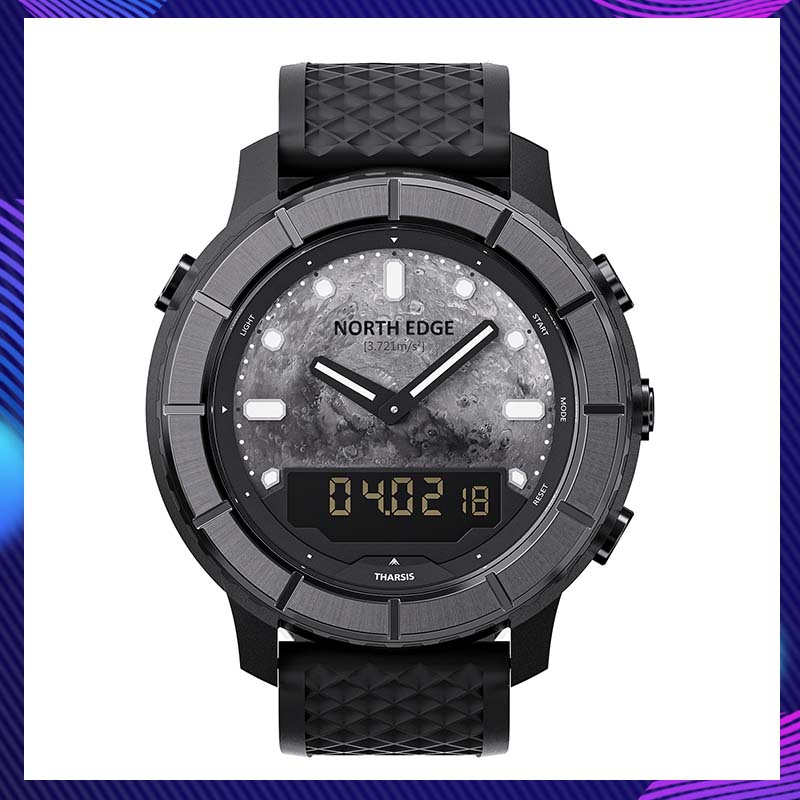 Altimeter Compass Watch - North Edge Tharsis Herren-Outdoor-Sportuhr mit 3D-Zifferblatt