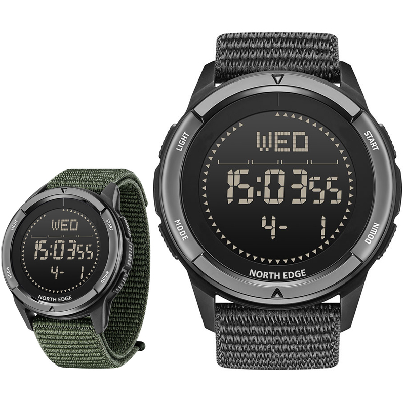 Altimeter Compass Watch - Digitale Herrenuhr, Sport, superleicht, Outdoor-Kompass, Schrittzähler,