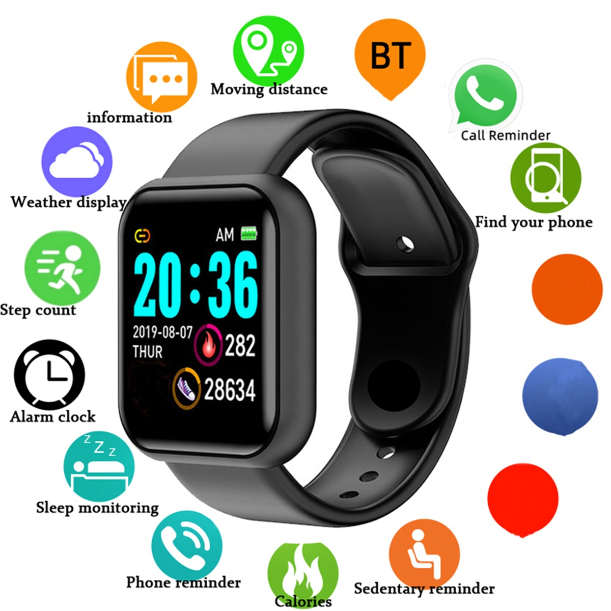 Smartwatch Watches For Girls - Männer Smart Uhren Farbe Bildschirm Bluetooth