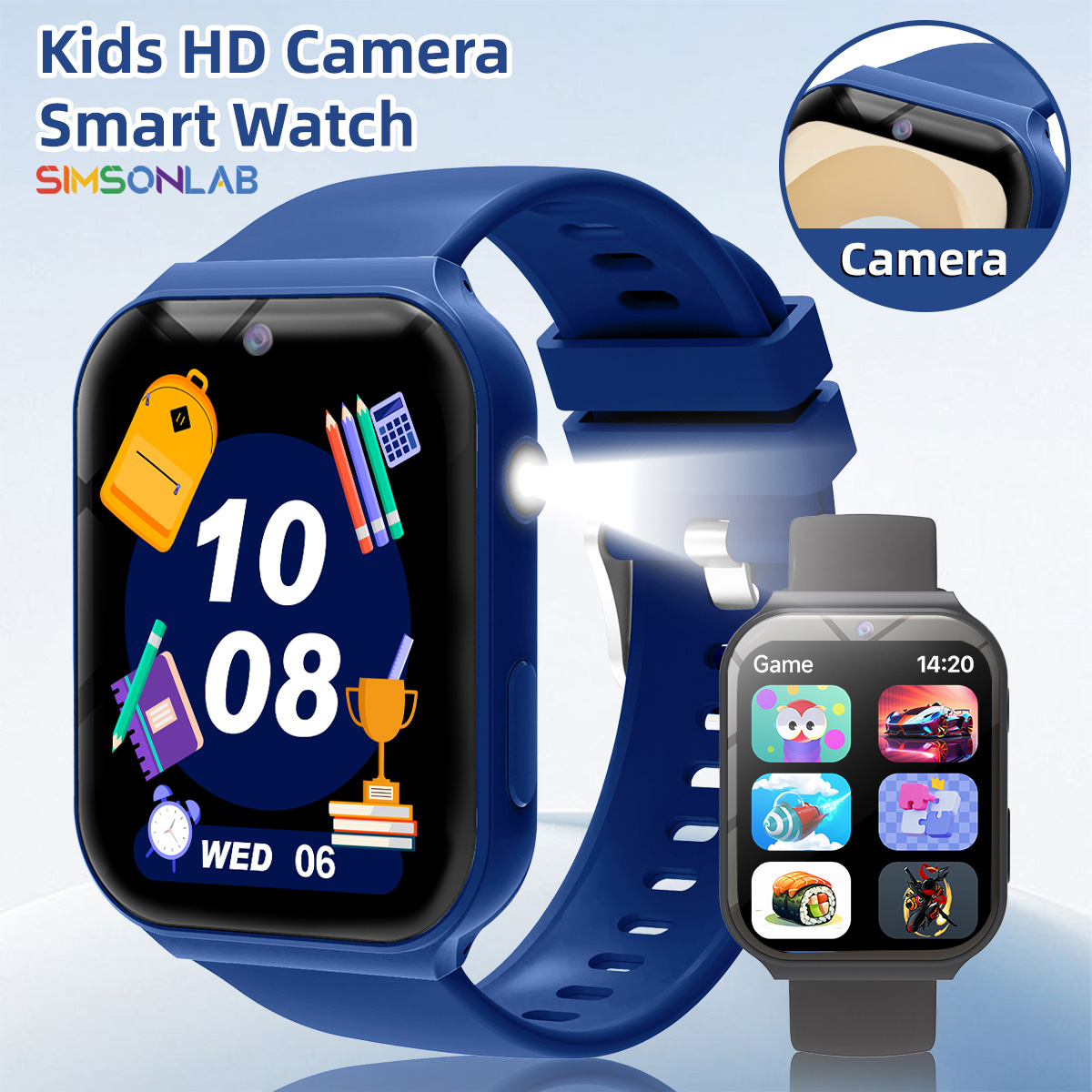 Smartwatch Watches For Girls - Lernpartner für Kinder HD-Kamera Taschenlampe Multi-Spiele