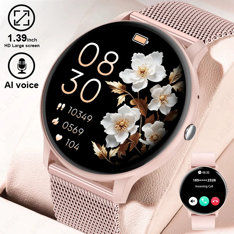 Watches Ladies Smartwatch - LIGE Bluetooth-Anruf-Smartwatch für Damen, Smartwatch mit