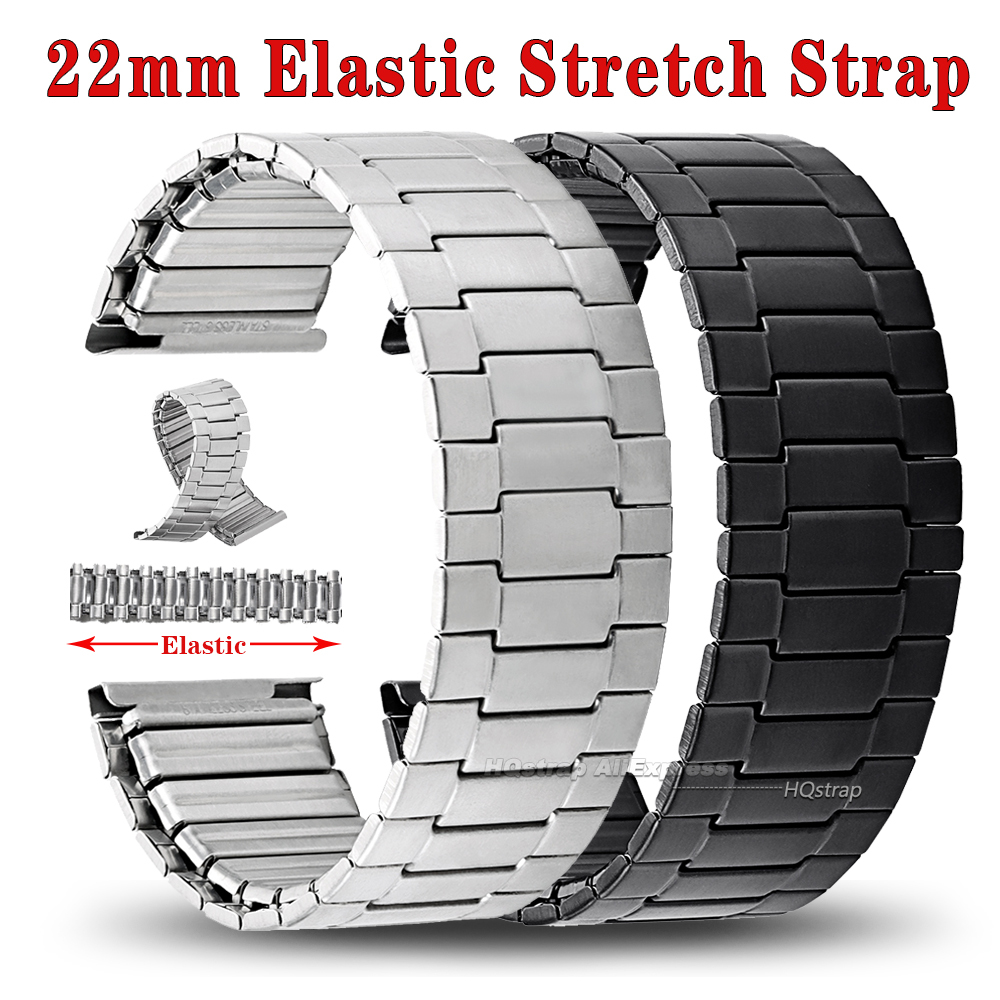 Watches Rolex Smartwatch - Elastisches Stahl-Uhrenarmband 22mm für Seiko für