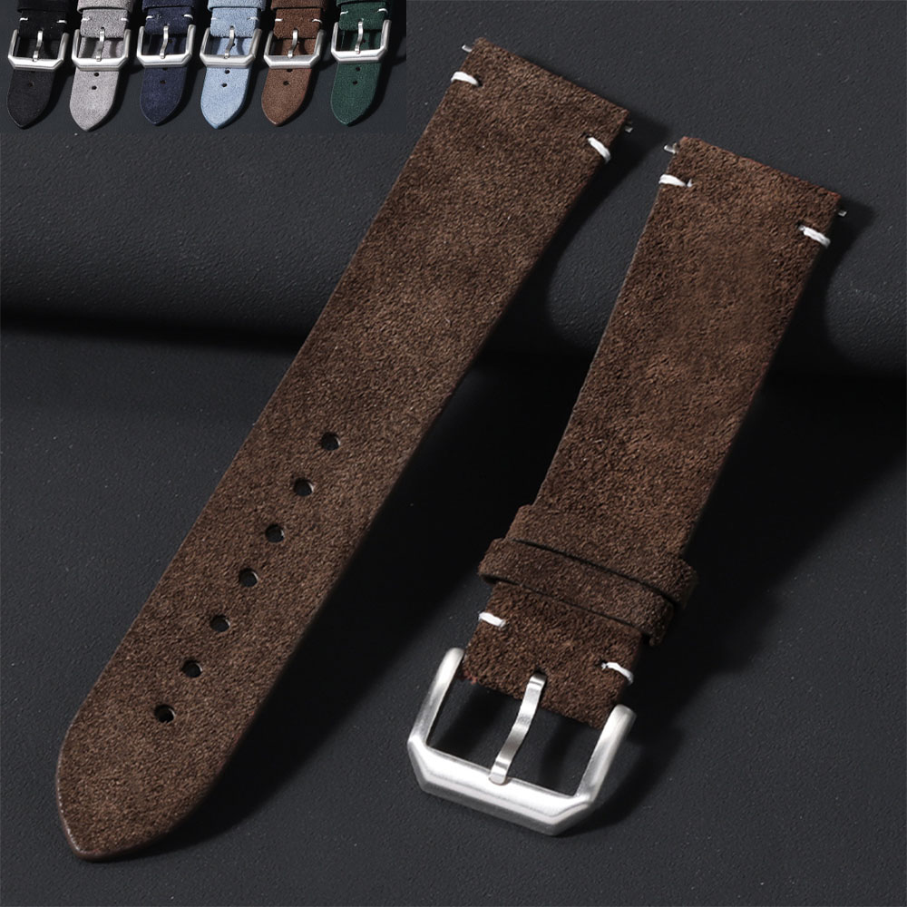 Smartwatch Vintage Watches For Women - 20mm 22mm Weiches Wildleder Leder Uhrenarmband