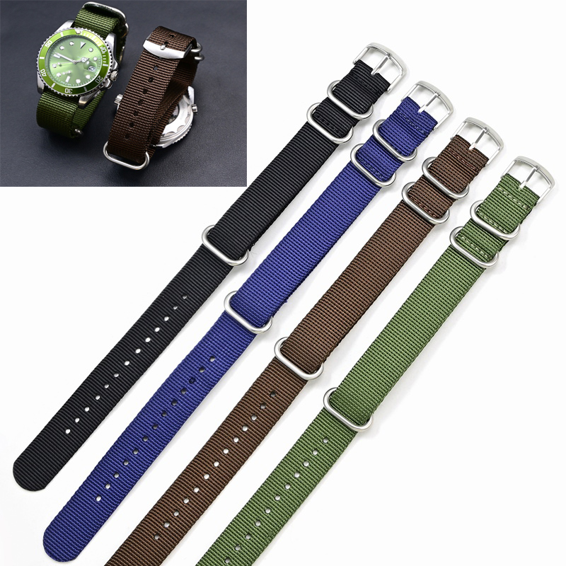Watches Rolex Smartwatch - 3-Ring-Nylon-Uhrenarmband, Stoff-Uhrenarmband, 20 mm, 22 mm,