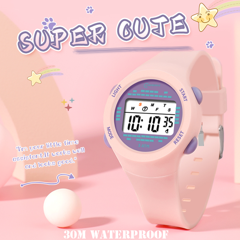 Smartwatch Digital Watches For Kid Girl - Kinder elektronische Uhr Mädchen rosa süße