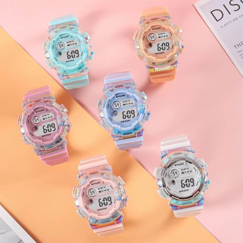 Smartwatch Digital Watches For Kid Girl - Wasserdichte Sportuhren für Kinder, leuchtendes Zifferblatt,