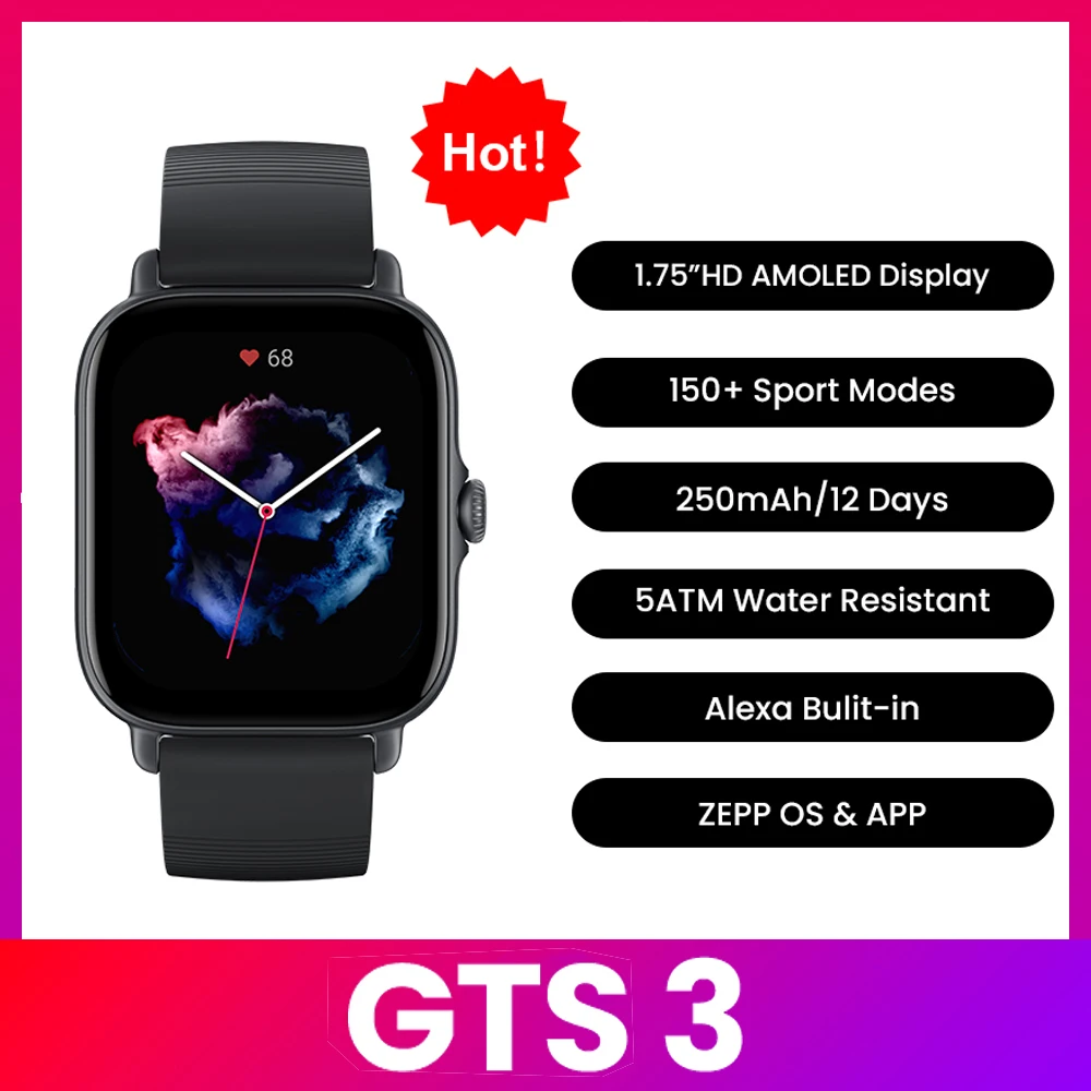 Timex Watches Smartwatch - Amazfit GTS 3 Smartwatch 5ATM Wasserdicht