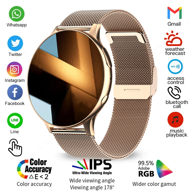 Watches Ladies Smartwatch - 2026 Damen Bluetooth-Anruf Smartwatch Herzfrequenz-Blutdruckmesser Smartwatch