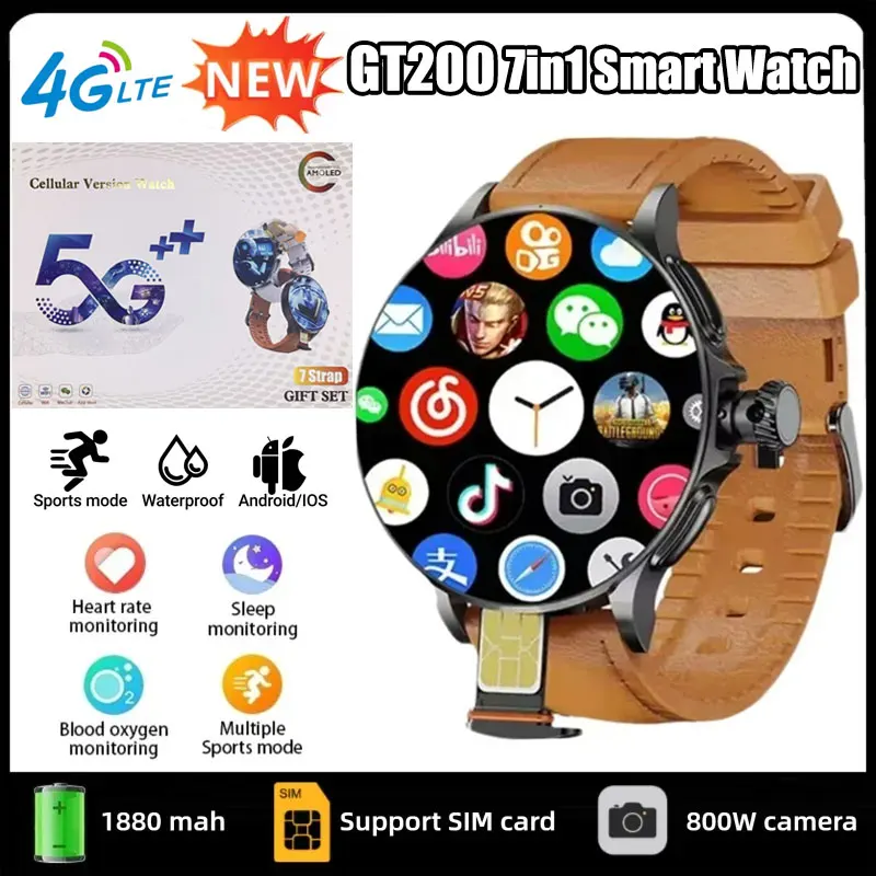 Smartwatch Watches For Women With Gps - GT200 5G Smartwatch 1,95 Zoll AMOLED-Bildschirm