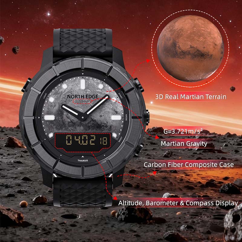 North Edge Tharsis Herren-Outd – Altimeter Compass Watch Bewertung und Preis