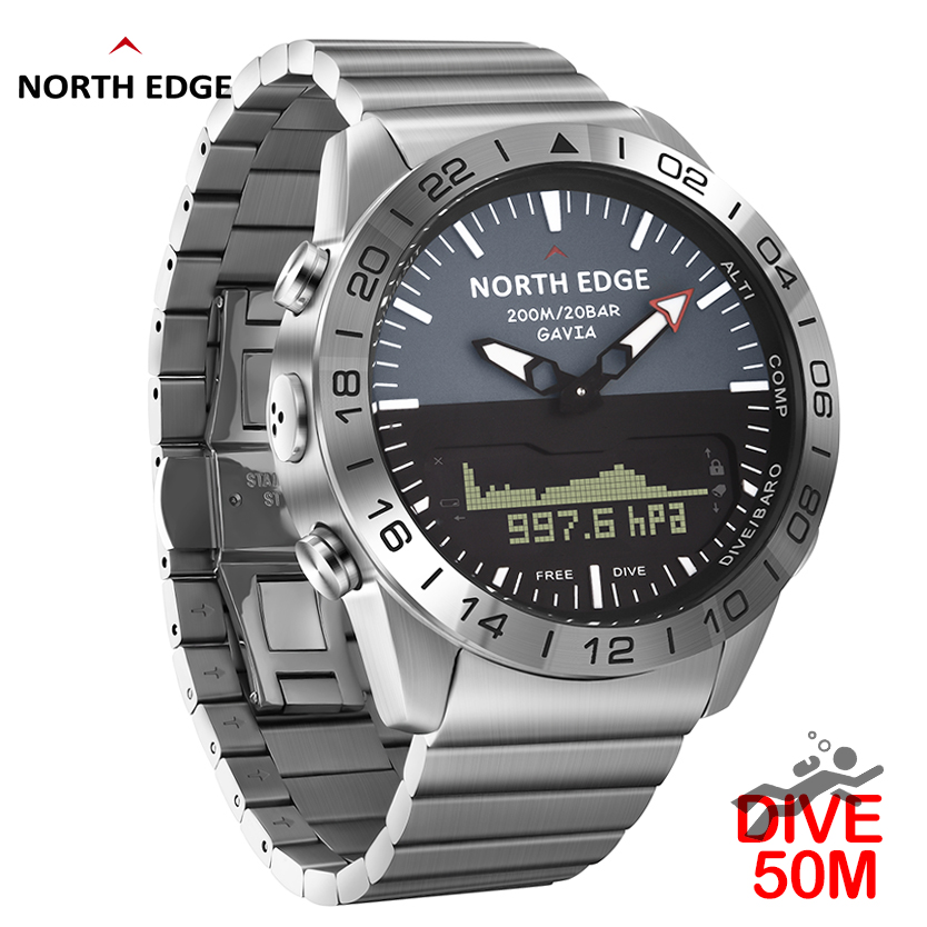 NORTH EDGE Herren-Taucheruhr,  – Altimeter Compass Watch Bewertung und Preis
