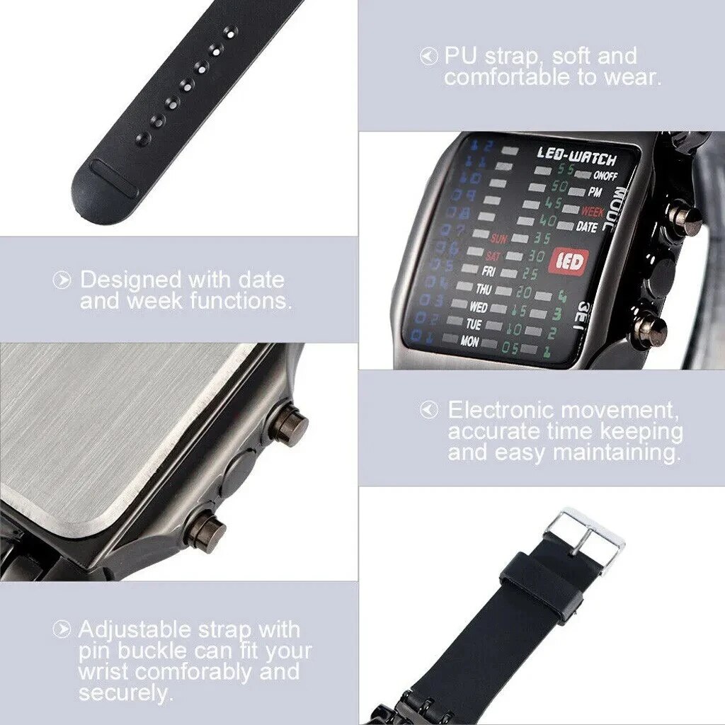 Binäre Led-Uhr Kreative Wasser – Timex Watches Smartwatch Bewertung und Preis