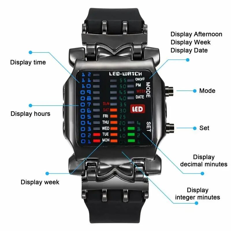 Binäre Led-Uhr Kreative Wasser – Timex Watches Smartwatch Bewertung und Preis
