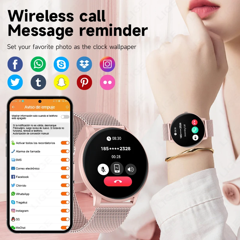 LIGE Bluetooth-Anruf-Smartwatc – Watches Ladies Smartwatch Bewertung und Preis