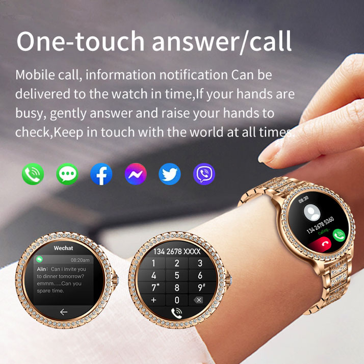 696 neue Blue Tooth Anruf Frau – Watches Ladies Smartwatch Bewertung und Preis