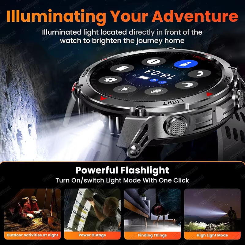 Militärische 540mAh GPS Smartw – Altimeter Compass Watch Bewertung und Preis