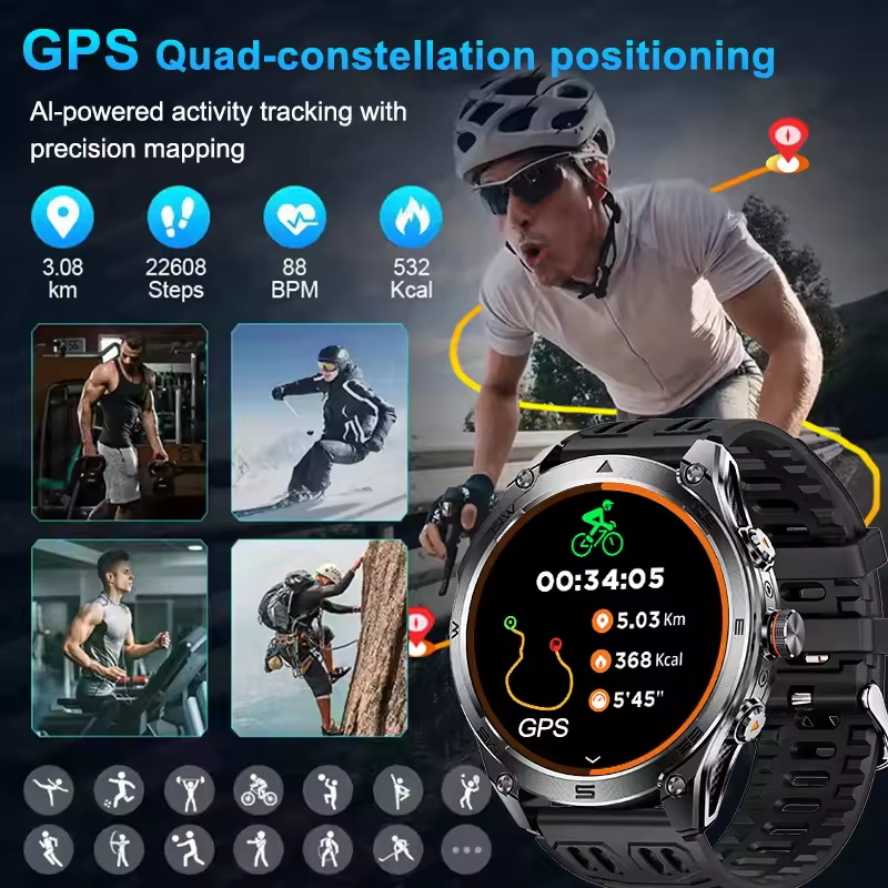 2025 Neue Outdoor-Militär-GPS- – Altimeter Compass Watch Bewertung und Preis