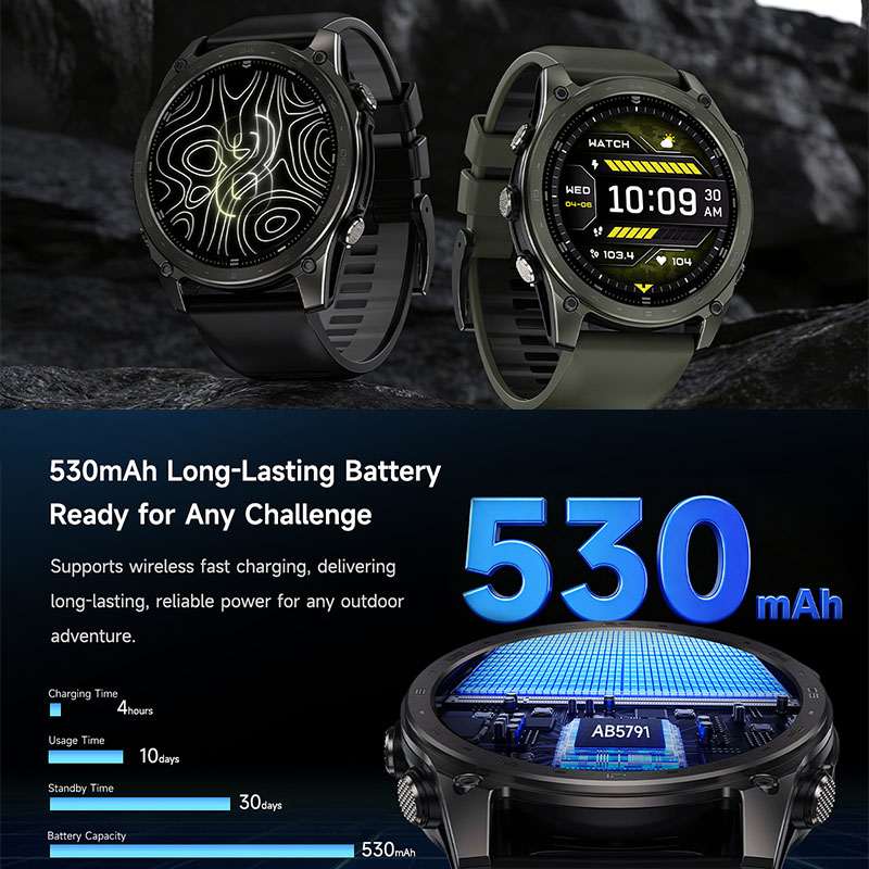 Neue 5ATM Wasserdichte Smartwa – Altimeter Compass Watch Bewertung und Preis